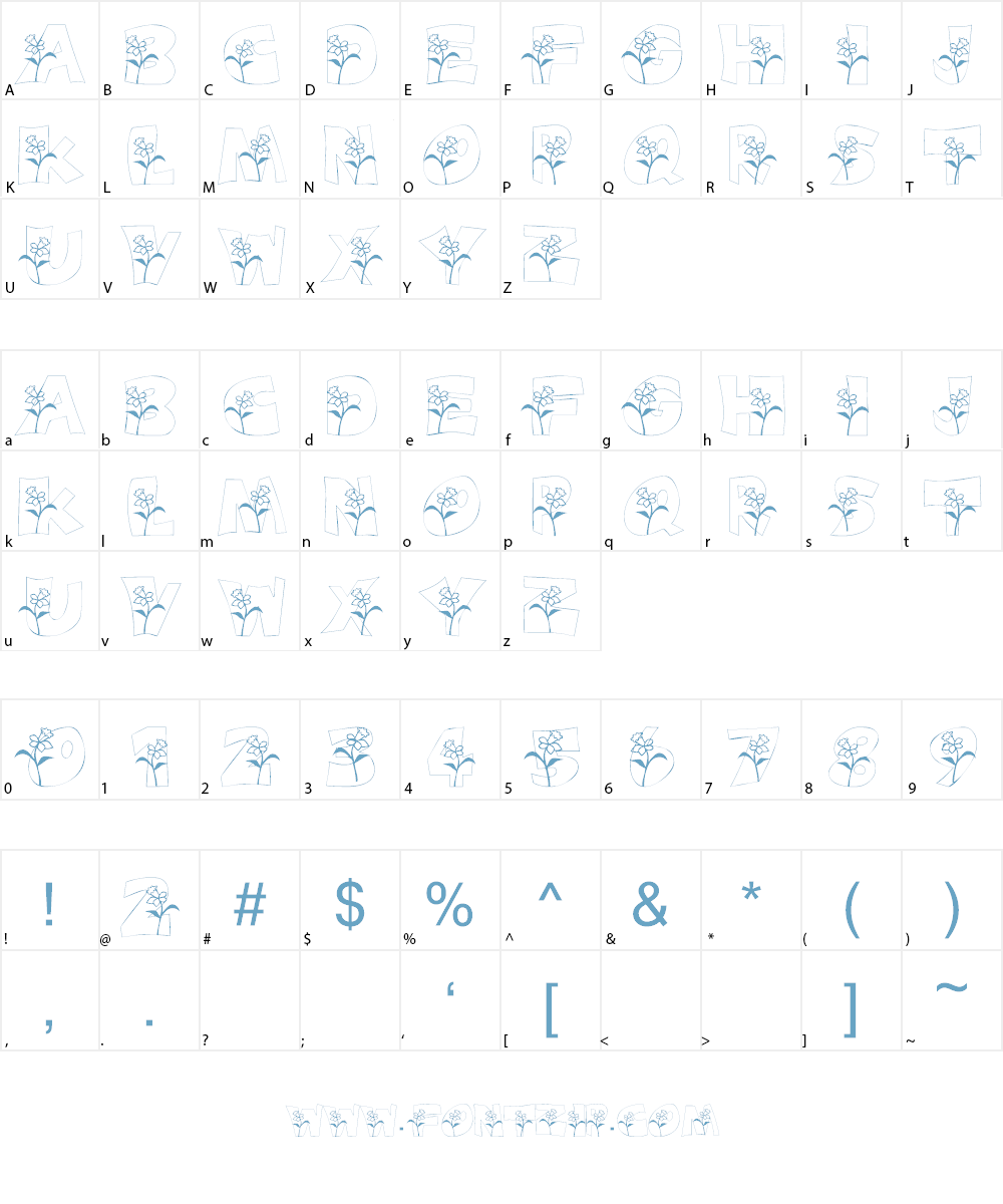 101! DaffYDilZ Font Character
